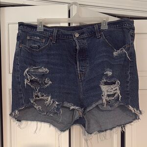 Distressed Levi’s Denim Shorts
